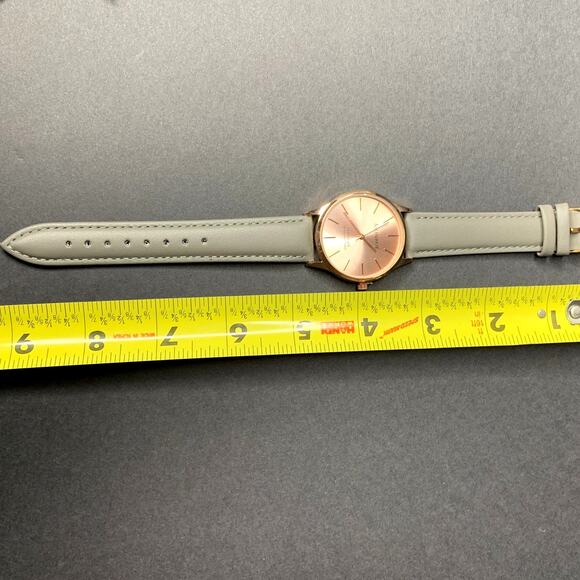 Monroe SOLÉROSE Charcoal Leather Women's Wristwatch NEW - Picture 5 of 7